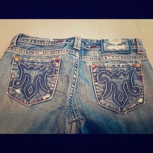 MEK distressed, boot cut Jeans